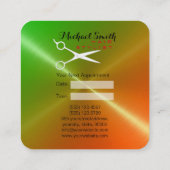 Haar Stylist Ernennung Stainless Metal Look Terminkarte (Rückseite)