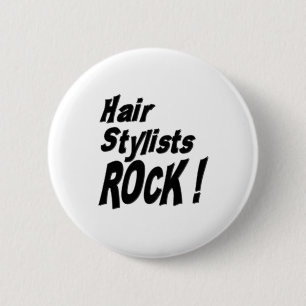 Haar-Stylist-Felsen! Knopf Button