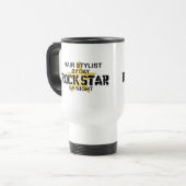 Haar-Stylist-Felsen-Stern bis zum Nacht Reisebecher (Vorderseite Links)