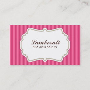 Haar-Stylist-Friseur-Salon-Rosa elegantes Retro Visitenkarte