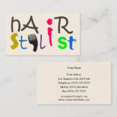 Haar-Stylist-Geschäfts-Karte Visitenkarte (Vorne/Hinten)