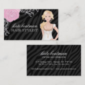 HAAR-STYLIST-GESCHÄFTS-KARTE VISITENKARTE (Vorne/Hinten)