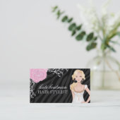 HAAR-STYLIST-GESCHÄFTS-KARTE VISITENKARTE (Stehend Vorderseite)