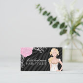 HAAR-STYLIST-GESCHÄFTS-KARTE VISITENKARTE (Stehend Vorderseite)