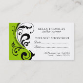 Haar-Stylist-Geschäfts-Karten Terminkarte (Rückseite)