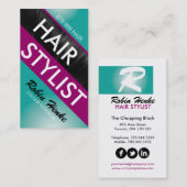 Haar-Stylist-Geschäfts-Karten Visitenkarte (Vorne/Hinten)