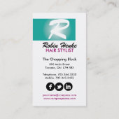 Haar-Stylist-Geschäfts-Karten Visitenkarte (Rückseite)