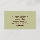 Haar-Stylist-Geschäfts-Karten Visitenkarte (Rückseite)