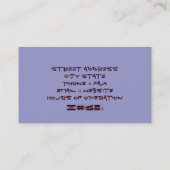 Haar-Stylist-Geschäfts-Karten Visitenkarte (Rückseite)