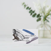 Haar-Stylist-Geschäftskarte Visitenkarte (Stehend Vorderseite)