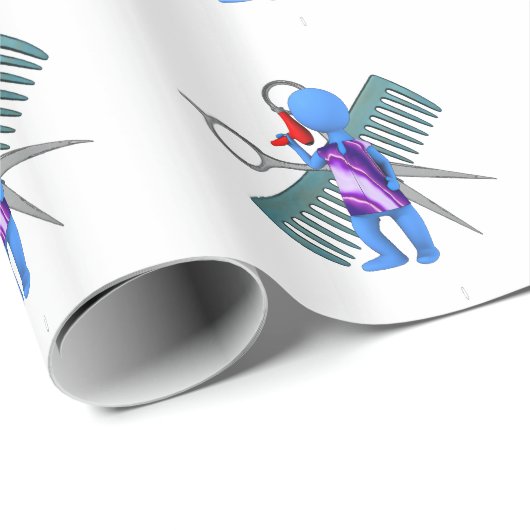 Haar-Stylist Geschenkpapier (Rolleneckpunkt)