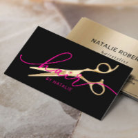 Haar Stylist Gold Schere Black Beauty Salon