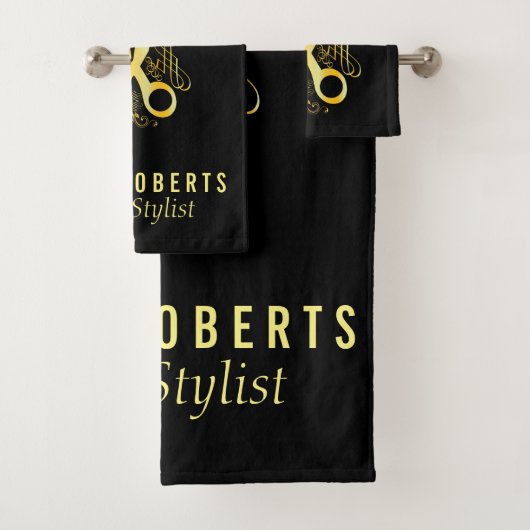 Haar Stylist Gold Schere Luxus & Beauty Salon Badhandtuch Set (Insitu)