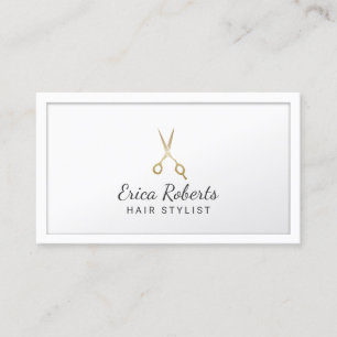 Haar-Stylist-Gold Scissor minimalen Visitenkarte