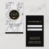 Haar-Stylist-Gold Scissor u. kämmen Verabredung Terminkarte (Vorne/Hinten)