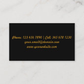 Haar-Stylist - Gold Scissors mit schwarzem Visitenkarte (Rückseite)