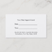 Haar-Stylist-Gold Scripts moderne silberne Terminkarte (Rückseite)