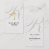 Haar-Stylist-Goldschlag-Trockner-eleganter Visitenkarte (Vorne/Hinten)