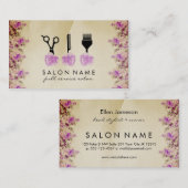 Haar-Stylist Hairstylist des Chic lila Rose Visitenkarte (Vorne/Hinten)