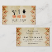 Haar-Stylist Hairstylist-Orangen-Rose des Chic Visitenkarte (Vorne/Hinten)