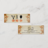 Haar-Stylist Hairstylist-Pfirsich-Rose des Chic Mini Visitenkarte (Vorne/Hinten)