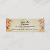 Haar-Stylist Hairstylist-Pfirsich-Rose des Chic Mini Visitenkarte (Rückseite)