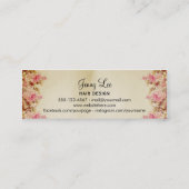 Haar-Stylist Hairstylist-Rosa-Rose des Chic Mini Visitenkarte (Rückseite)