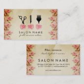 Haar-Stylist Hairstylist-Rosa-Rose des Chic Visitenkarte (Vorne/Hinten)