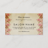 Haar-Stylist Hairstylist-Rosa-Rose des Chic Visitenkarte (Rückseite)