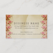 Haar-Stylist Hairstylist-Rosa-Rose des Chic Visitenkarte (Rückseite)