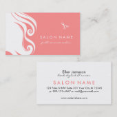 Haar-Stylist Hairstylistrosa des Chic modernes Visitenkarte (Vorne/Hinten)