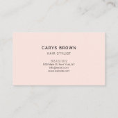 Haar-Stylist-handgeschriebenes Minimalistisches Visitenkarte (Rückseite)