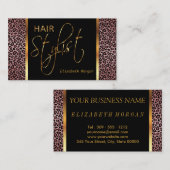 Haar-Stylist in einem staubigen Visitenkarte (Vorne/Hinten)