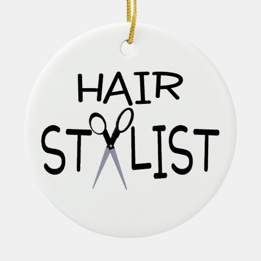 Haar-Stylist Keramikornament (Vorne)