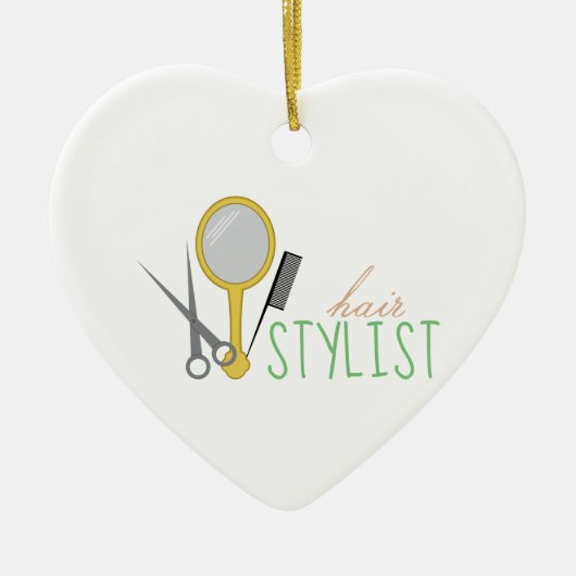 Haar-Stylist Keramikornament (Vorne)