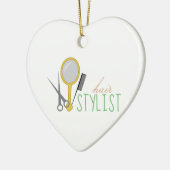 Haar-Stylist Keramikornament (Links)