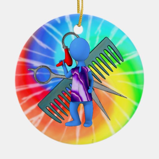 Haar-Stylist Keramikornament (Vorne)