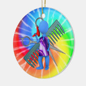 Haar-Stylist Keramikornament (Links)