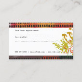 Haar-Stylist-künstlerische Terminkarte (Rückseite)