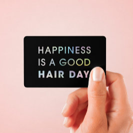 Haar Stylist Moderne Typografie Rainbow Black Visitenkarte