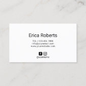 Haar-Stylist-modernes Gold Scissor Typografie Visitenkarte (Rückseite)