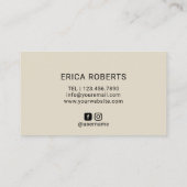 Haar-Stylist-modernes Goldskript-moderner Marmor Visitenkarte (Rückseite)