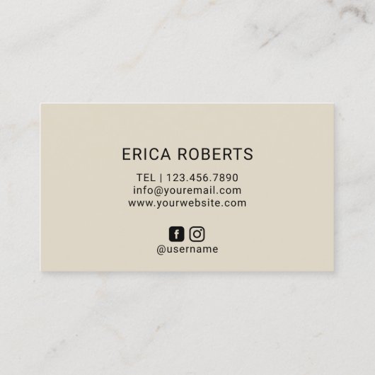 Haar-Stylist-modernes Goldskript-moderner Marmor Visitenkarte (Rückseite)
