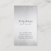 Haar-Stylist-modernes Silber Scissor Visitenkarte (Rückseite)