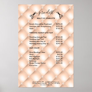Haar-Stylist-Preisschild Poster