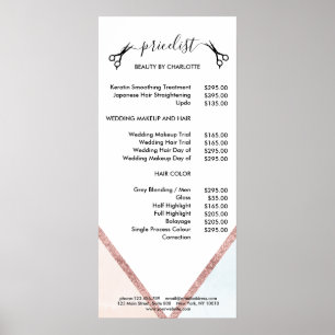 Haar-Stylist-Preisschild Poster
