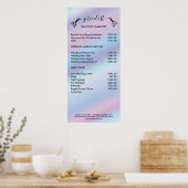 Haar-Stylist-Preisschild Poster (Küche)
