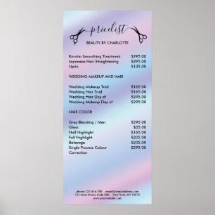 Haar-Stylist-Preisschild Poster