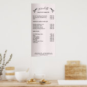 Haar-Stylist-Preisschild Poster (Küche)