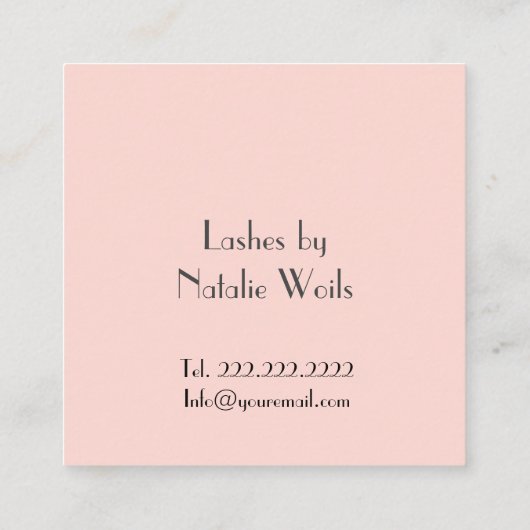 Haar-Stylist Quadratische Visitenkarte (Rückseite)